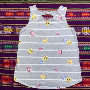 Emoji graphic tank top